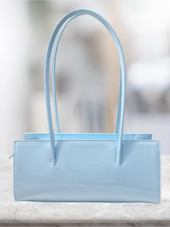 kayla & Ava Handbags - KAYLA & AVA Light Blue Patent Shoulder Bag